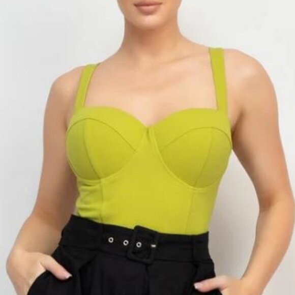 Haute Monde Green Adjustable Strap Bodycon Body Suit Size Small - Picture 1 of 16